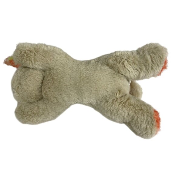 Vintage Tan Orange Plush Puppy Dog Stuffed Animal Laying Down - Picture 10 of 11